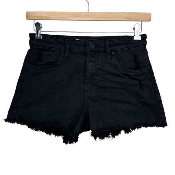 Kut from the Kloth Pants - Kut from the Kloth Jane High Rise Short Black Distressed Denim Raw Hem Size 2